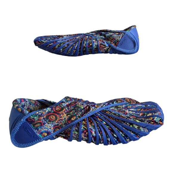 Vibram Furoshiki The Wrapping Sole Shoes #16UAC08 Blue Flower Unisex Size M - Picture 4 of 14